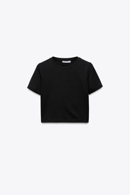 CROPPED STRETCH T-SHIRT - Zara фото 114