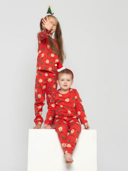Пижама детская кулирка с брюками "ПЛЮША" КРАСНЫЙ