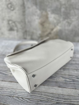 Женская кожаная сумка-портфель 8399-3 Кремовый - Sergio valentini фото 9