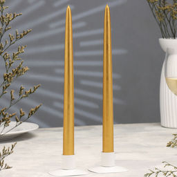 Набор свечей античных ручной работы, 2×30 см, 10 ч, 73 г, 2 шт. золото