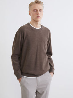 Bisiklet Yaka Erkek Sweatshirt
