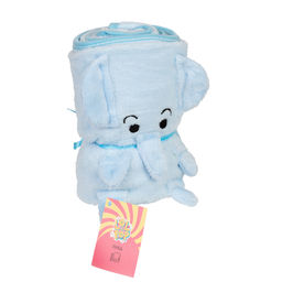 Lol&Pop Плед LLP-316 100% полиэстер №01 голубой/слон