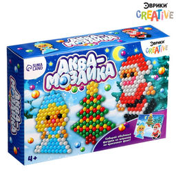 Аквамозаика с декорациями Дед Мороз и Снегурочка