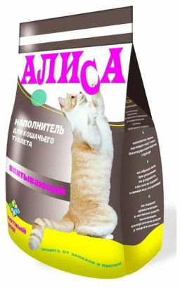 Наполнитель д/кошачьих туалетов АЛИСА "Впитывающий" 4,6л
