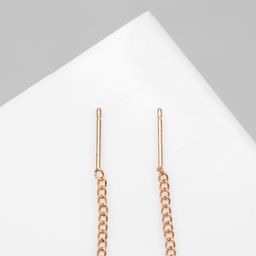 Серьги с жемчугом Цепочки ласка, цвет МИКС