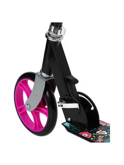 Самокат GRAFFITI, складной, колёса PU 200 мм, ABEC 7, цвет чёрный