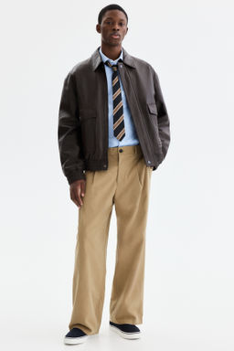 Leather bomber jacket - H&m фото 2