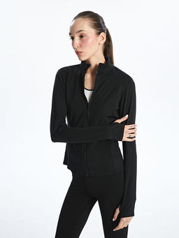 Dik Yaka Kad?n Fermuarl? Sweatshirt