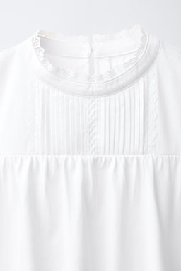 CAMISETA ROM?NTICA APLIQUE JARETAS Y PUNTILLAS / Blanco - Zara фото 4