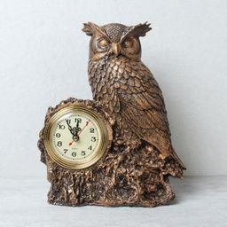 Часы статуэтка Сова 26 см / 3690A /уп 20/