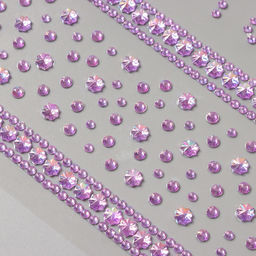 Наклейка - стразы Цветочная дорога, сиреневая, 22.5?11.5 см