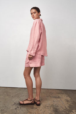 100% LINEN SHORTS ZW COLLECTION - Zara фото 4
