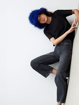 Wideleg Kad?n Jean Pantolon