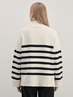 Джемпер на молнии в полоску / Zarina  фото 5