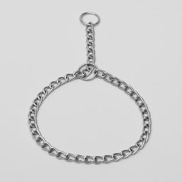 Ошейник - удавка металлический однорядный, 55 см, толщина проволоки 2,5 мм - Пижон фото 6