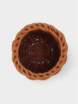 Подставка для столовых приборов Доляна, d=9.5, h=13, пластик, коричневая фото 4