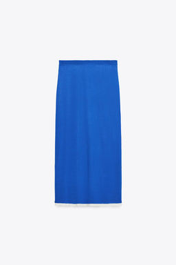 DOUBLE-LAYER KNIT MIDI SKIRT - Zara фото 5