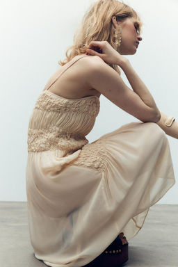 PLEATED STRAPPY DRESS - Zara фото 6