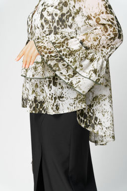 Блуза EVA GRANT 7221 принт олива