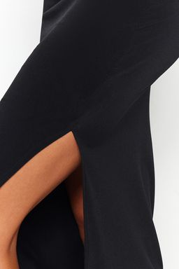 TRENDYOLMILLA Siyah Vucuda Oturan Maxi Orme S?rt Dekolteli Plaj Elbisesi TBESS23EL00116  фото 4