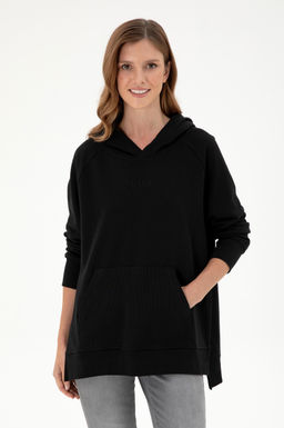 Женский черный свитшот Неожиданная скидка в корзине