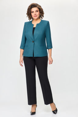 Жакет ДаЛи 3246Б бирюза/гусиная лапка