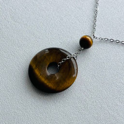 Кулон на цепочке из Тигрового глаза 45 см +