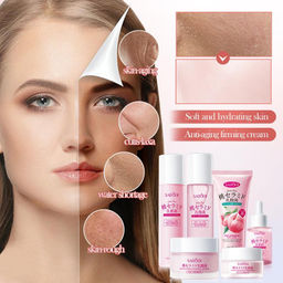 SADOER Подарочный набор косметики с экстрактом персика и лактобактериями 6 в 1  фото 7