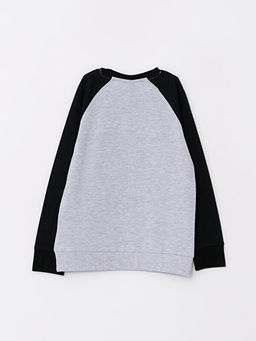 Bisiklet Yaka Batman Bask?l? Uzun Kollu Erkek ?ocuk Ti??rt - Waikiki фото 2