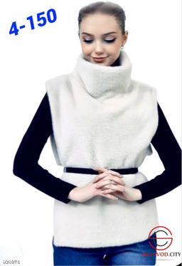 Манишка из искусственного меха