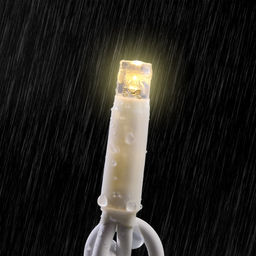 Гирлянда «Занавес» 2×1.5 м, IP65, УМС, белая нить каучук, 300 LED, свечение тёплое белое, 220 В