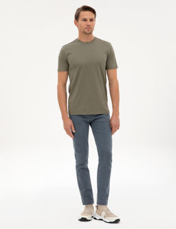Haki Slim Fit Basic Ti__rt - Pierre cardin фото 11