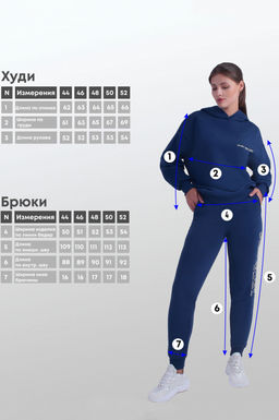 Арт. 2521 Костюм с брюками женский 44-52 (5 шт) Цвет:верх-темно-синий, низ-темно-синий - Калинка фото 8