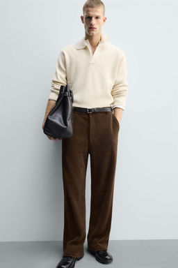 WIDE-LEG CORDUROY TROUSERS - Zara фото 5