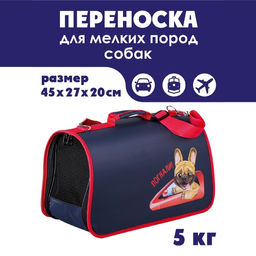 Сумка-переноска раскладная, каркасная Погнали! 45x27x20 см