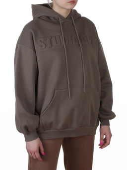 2811 KHAKI Худи унисекс женское (95% хлопок, 5% спандекс)