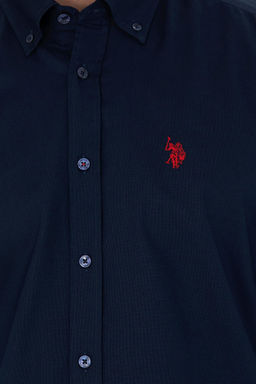 U. S. Polo Assn Мужская темно-синяя базовая рубашка с длинным рукавом - U.s. polo assn фото 14