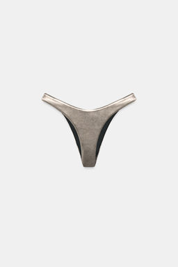 BRAGUITA BIKINI METALIZADA / Plata oscuro - Zara фото 12