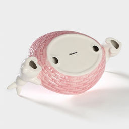 Блюдо сервировочное Доляна «Зайка», 30×16.5×10 см, доломит, розовое