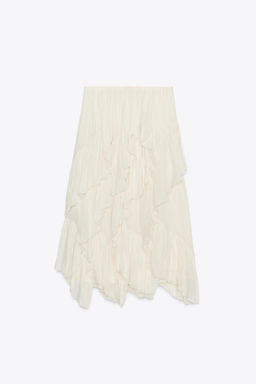 ZW COLLECTION COTTON GAUZE SKIRT - Zara фото 14