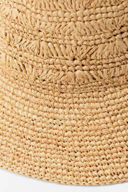 WOVEN RAFFIA HAT - Zara фото 4