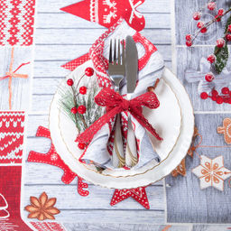 Набор столового белья Чудеса Набор столового белья Чудеса СБ.135.180/Скатерть: 1шт.-180*145; Салфетка: 6шт-35*35 Наборы столового белья из рогожки - Арт дизайн фото 3