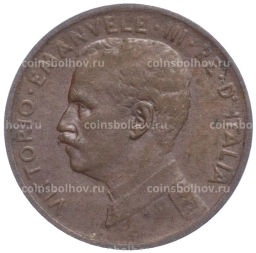 Монета 1 чентезимо 1912 года Италия