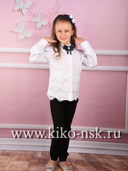 701289 Блуза с длинным рукавом и брошью ModaLora - Kiko фото 9
