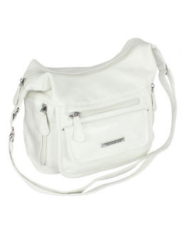 Сумка женская искусственная кожа Guecca-113, 1отд+карм/пер, плечевой ремень, белый SALE 264010 - Adelia фото 5