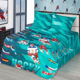 Детское белье - Бязь Хоккей (АД) 1,5-спальный (молния)