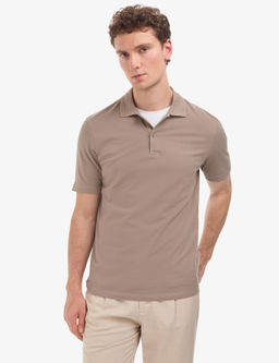 Koyu Vizon Regular Fit %100 Pamuk K_vr_lmaz Polo Yaka Basic Ti__rt
