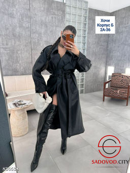 Тренч женский весенний из экокожи - Bruno фото 5