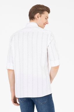 Мужская кремовая рубашка Узунколь - U.s. polo assn фото 5
