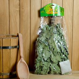 Веник для бани дубовый, с чабрецом